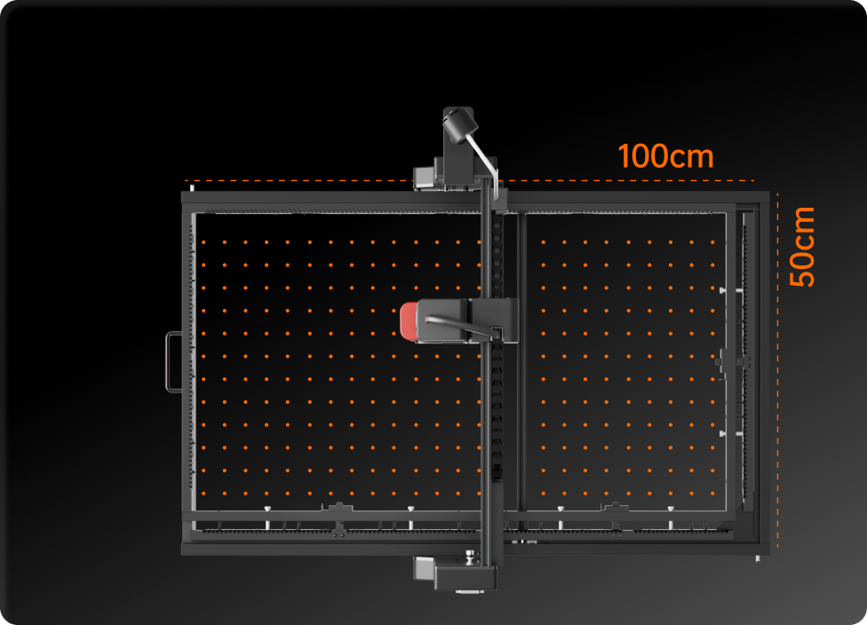 Expandable Tufting Area
Up To 50 × 100 cm