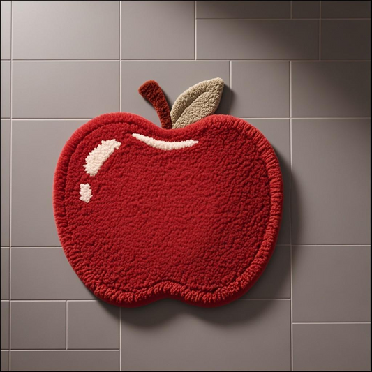 Foodie Alliance Juicy Apple Rug Set, Custom Size 19x19 inches (49x49cm) - Modular Non-Slip Floor Tiles for Vibrant Home Decor, Convertible to Coasters & Seat Cushions, Expandable with Extra Tiles (Fruit-Infused Freshness & Safe Design)