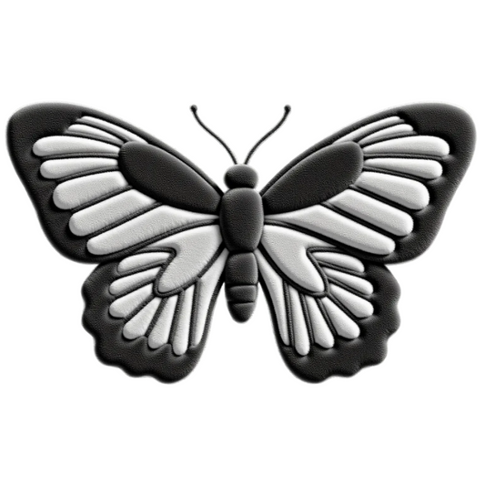 Beginner-Friendly Black & White Butterfly Rug DIY Kit | 29.5*18in (75x45cm) Handmade Weaving Floor Mat | Complete Materials & Step-by-Step Guide Included | All-in-One No-Fuss Craft Set for Unique Artistic Creations