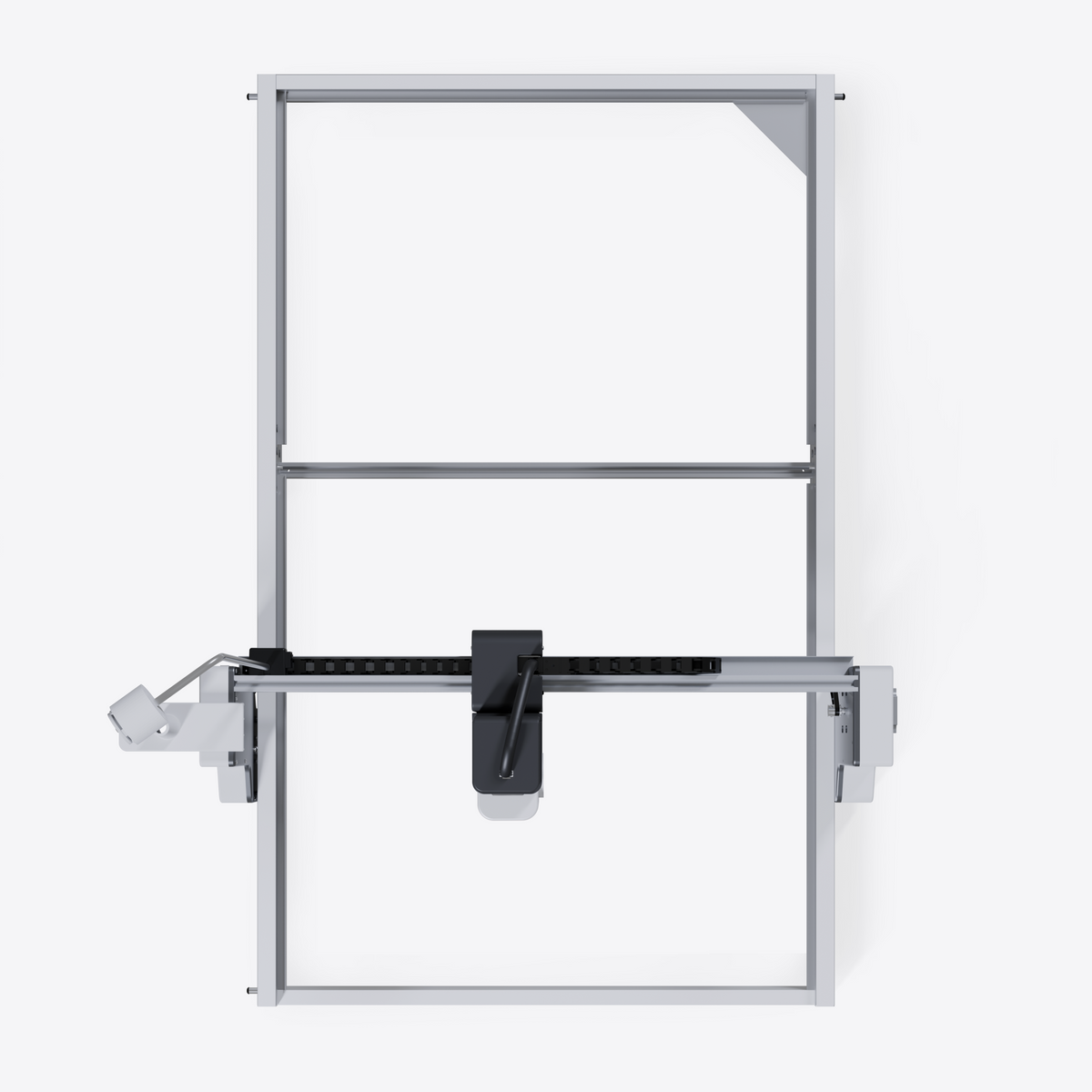 Craftphilia 50cm*100cm A modern, minimalist white and black Automatic tufting machine with a horizontal bar and central black handle, shown on a clean white background.