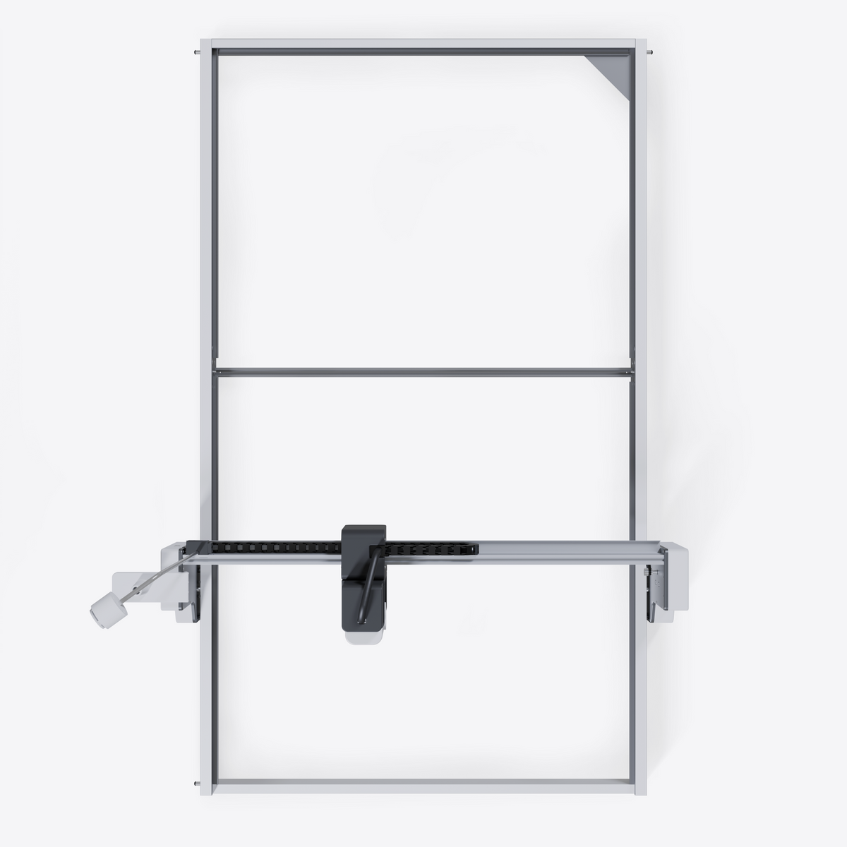 Craftphilia 70cm*140cm A modern, minimalist white and black Automatic tufting machine with a horizontal bar and central black handle, shown on a clean white background.