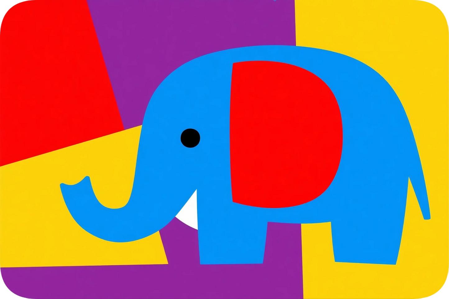 Fun & Colorful DIY Elephant Rug Kit – Easy for Beginners, Perfect for Personal Spaces, 60x40cm (24x16in)
