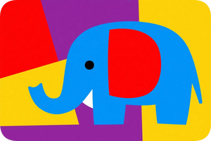 Fun & Colorful DIY Elephant Rug Kit – Easy for Beginners, Perfect for Personal Spaces, 60x40cm (24x16in)