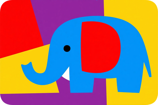 Fun & Colorful DIY Elephant Rug Kit – Easy for Beginners, Perfect for Personal Spaces, 60x40cm (24x16in)