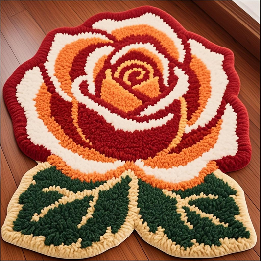 Nature Scenery Series Rug - Blooming Flowers, Custom Size 20x27 Inch (50x70cm) - Natural Home Decor, Modular Non-Slip Tiles with Complete DIY Kit & Step-by-Step Guide, Expandable Design for Customizable Layouts (Handmade Floor Mat)