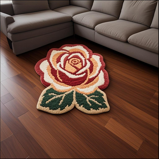 Nature Scenery Series Rug - Blooming Flowers, Custom Size 20x27 Inch (50x70cm) - Natural Home Decor, Modular Non-Slip Tiles with Complete DIY Kit & Step-by-Step Guide, Expandable Design for Customizable Layouts (Handmade Floor Mat)